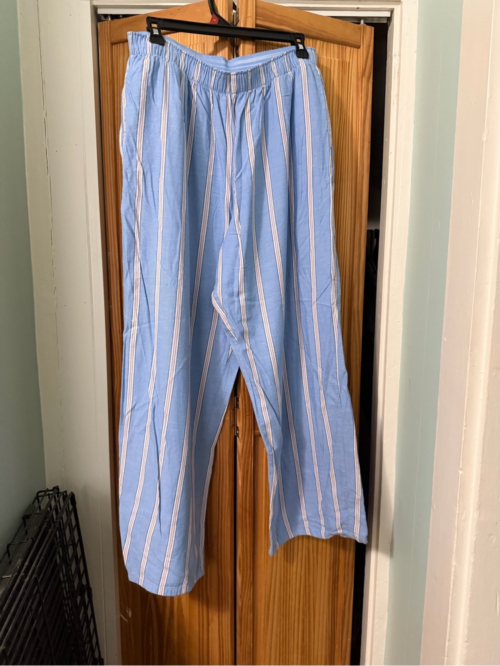 Colsie Light Blue & White Striped Pants